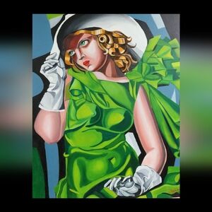 LADY IN THE GREEN DRESS 1930S STYLE